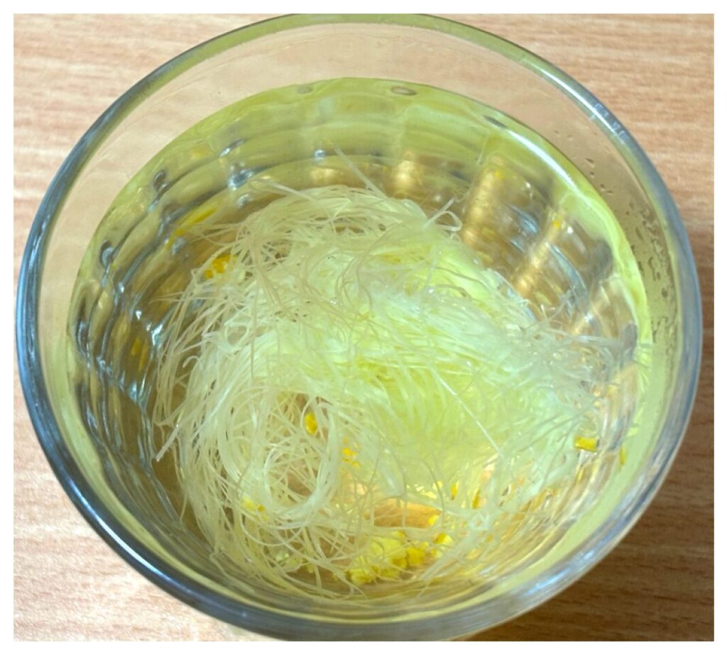 Corn silk infused in warm water
