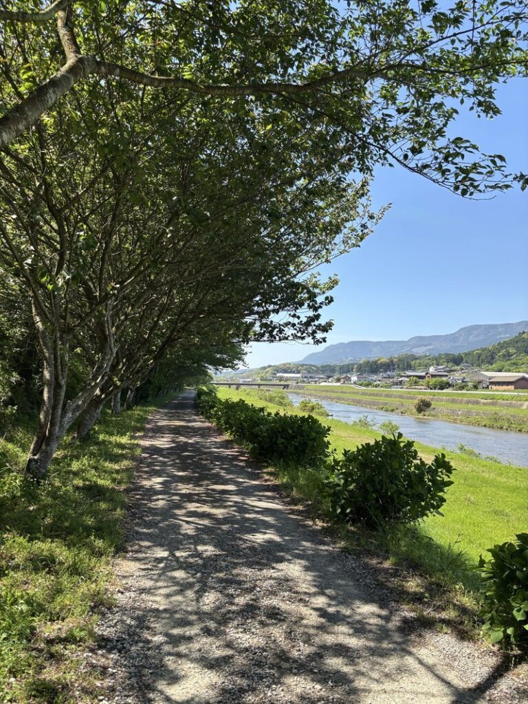 Riverside path from Kintake Station to Koimari Sake Brewery