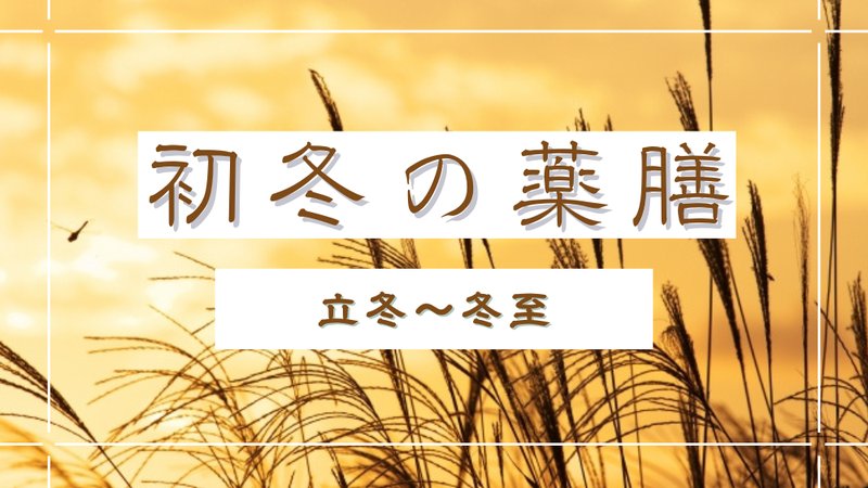 Eye-catching image themed on early winter dietary therapy, featuring golden sunset pampas grass and the text “Early Winter Dietary Therapy: From Ritto to Winter Solstice.”